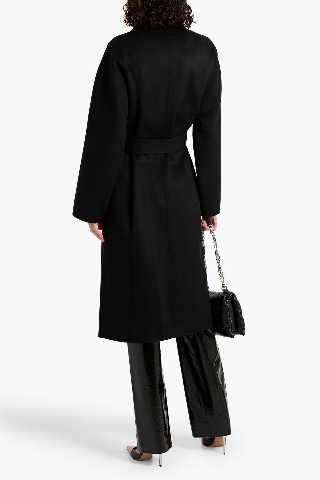 THEORY Belted wool and cashmere-blend felt coat