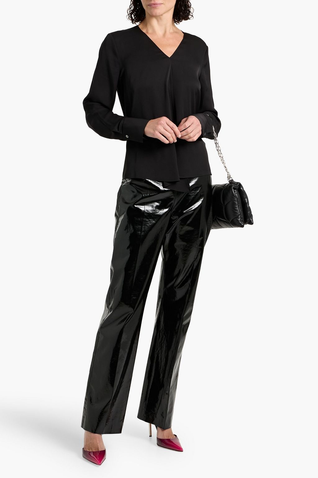 THEORY Silk crepe de chine top
