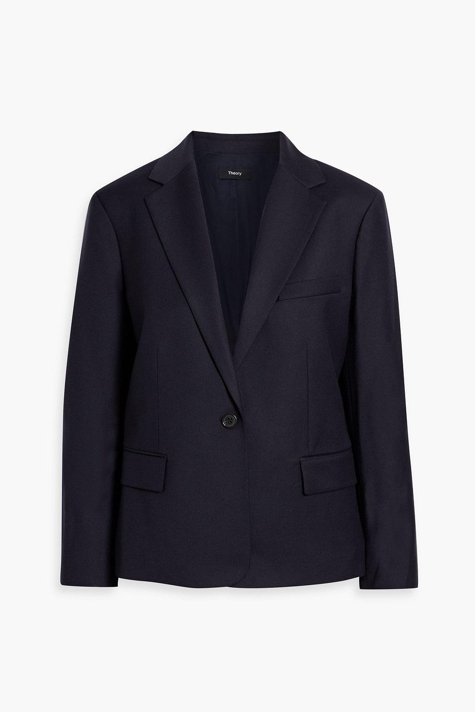Theory Wool-twill Blazer In Blue