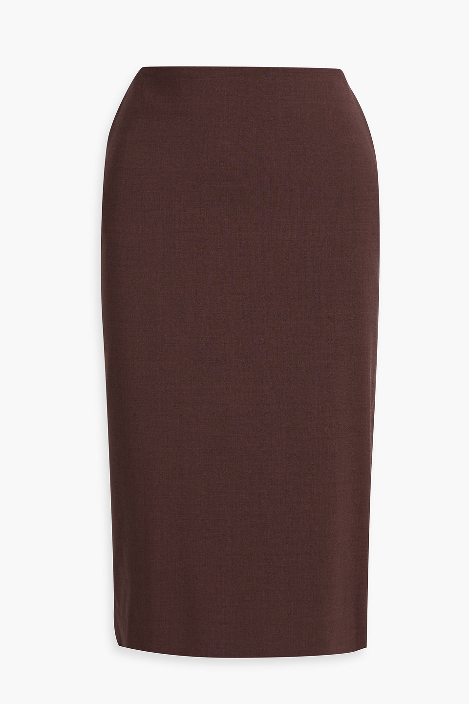 Theory Wool-blend Pencil Skirt In Brown