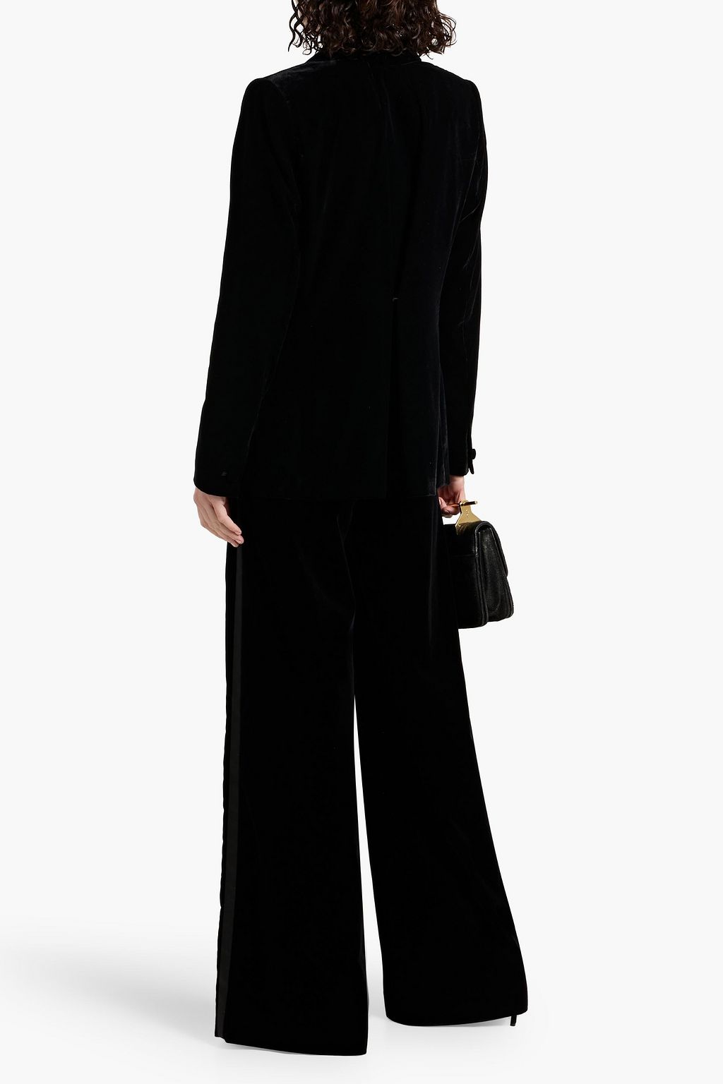 MAX MARA Cotton-blend velvet wide-leg pants