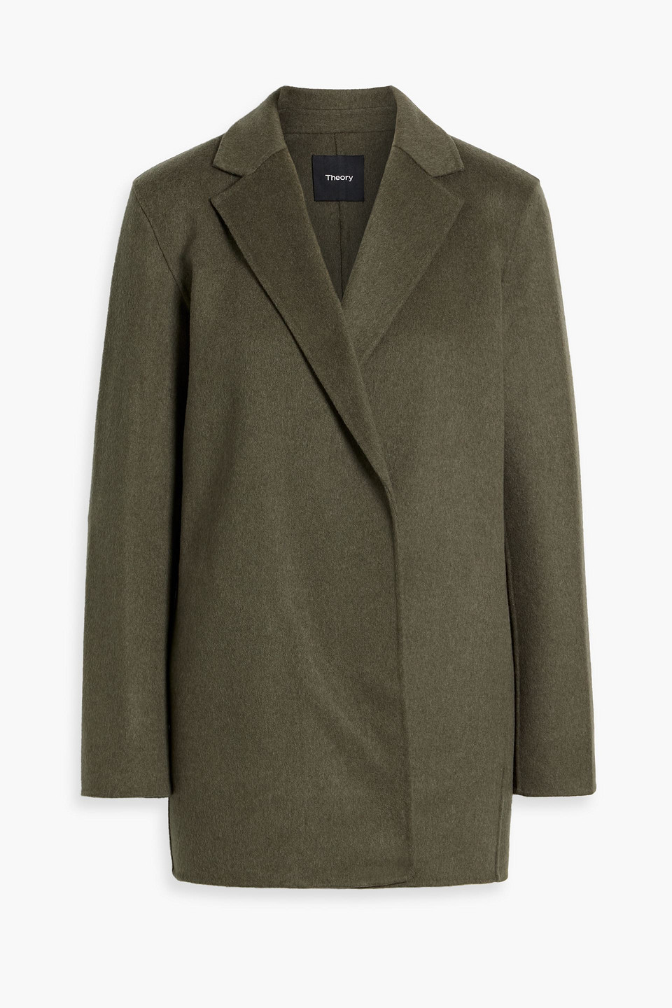 Theory Wool And Cashmere-blend Felt Blazer In Gray