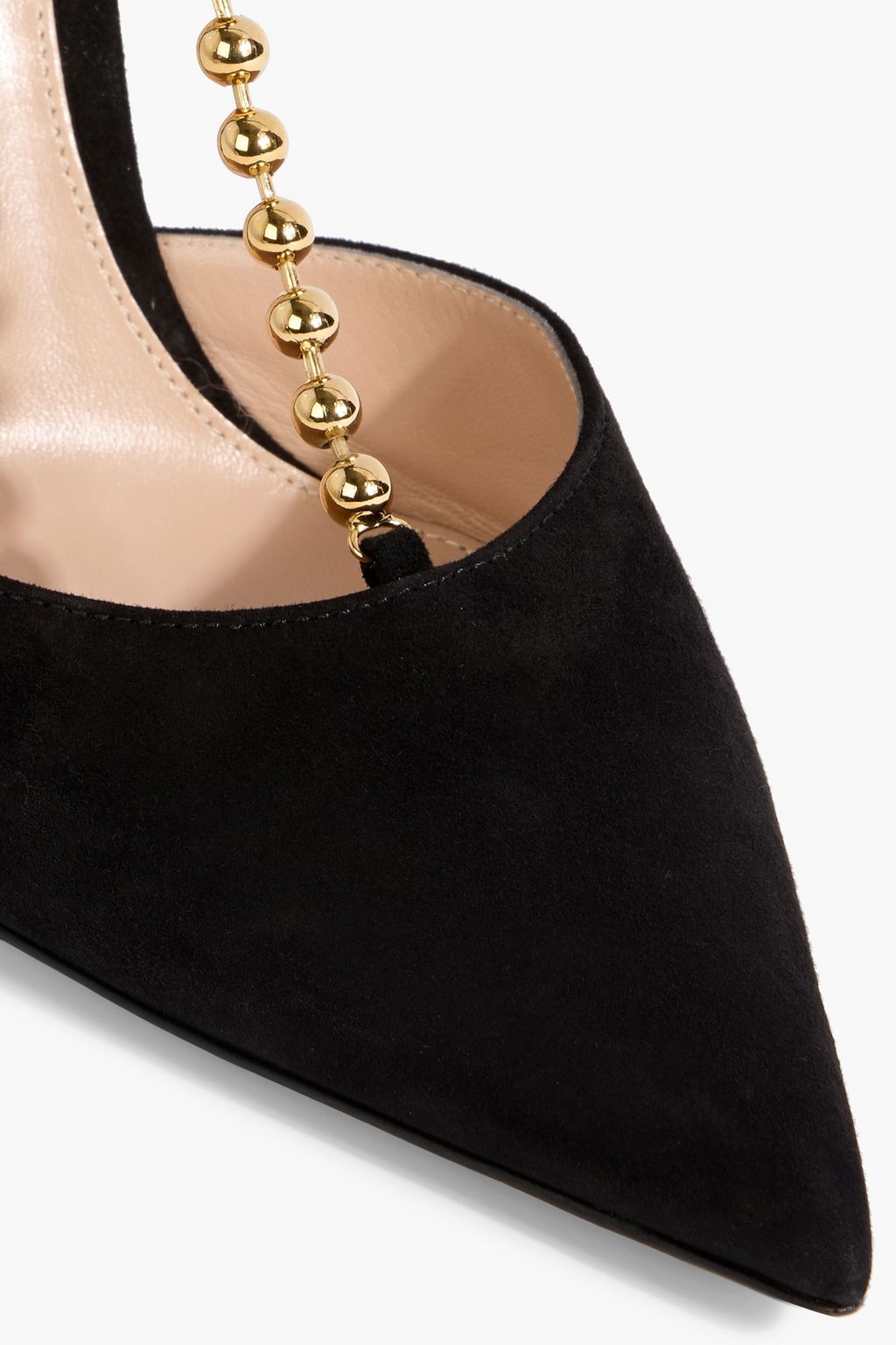 GIANVITO ROSSI Soleil d'Orsay bead-embellished suede pumps