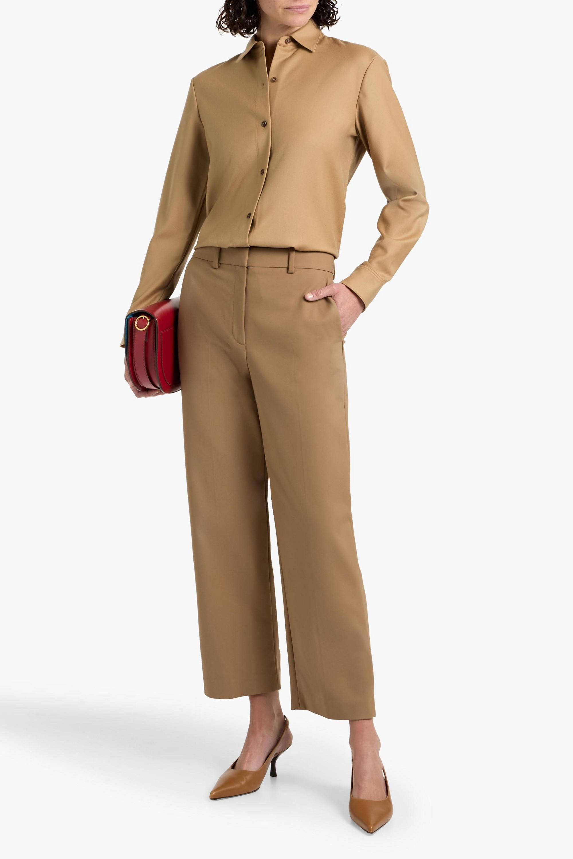  Crepe straight-leg pants