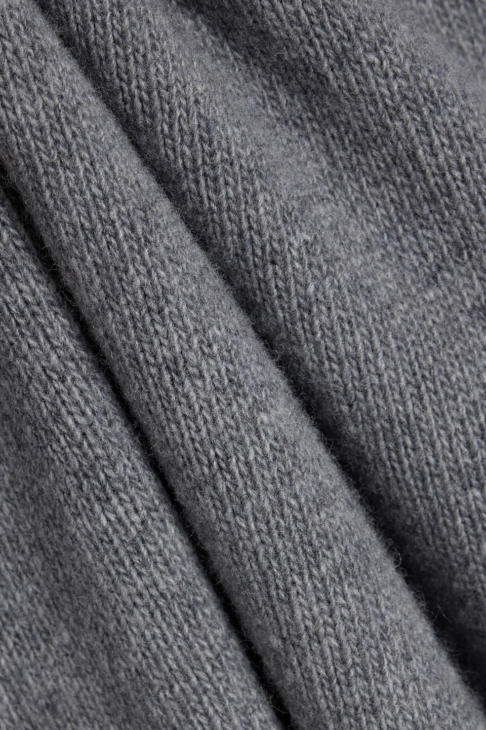 Theory Crewneck Felted Wool-cashmere Mini Sweater Dress In Gray