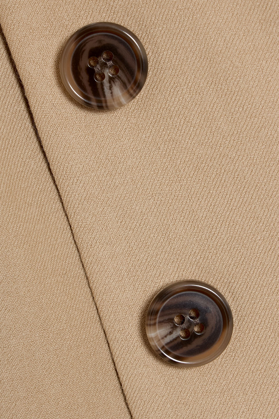 Theory Wool-twill Vest In Sand