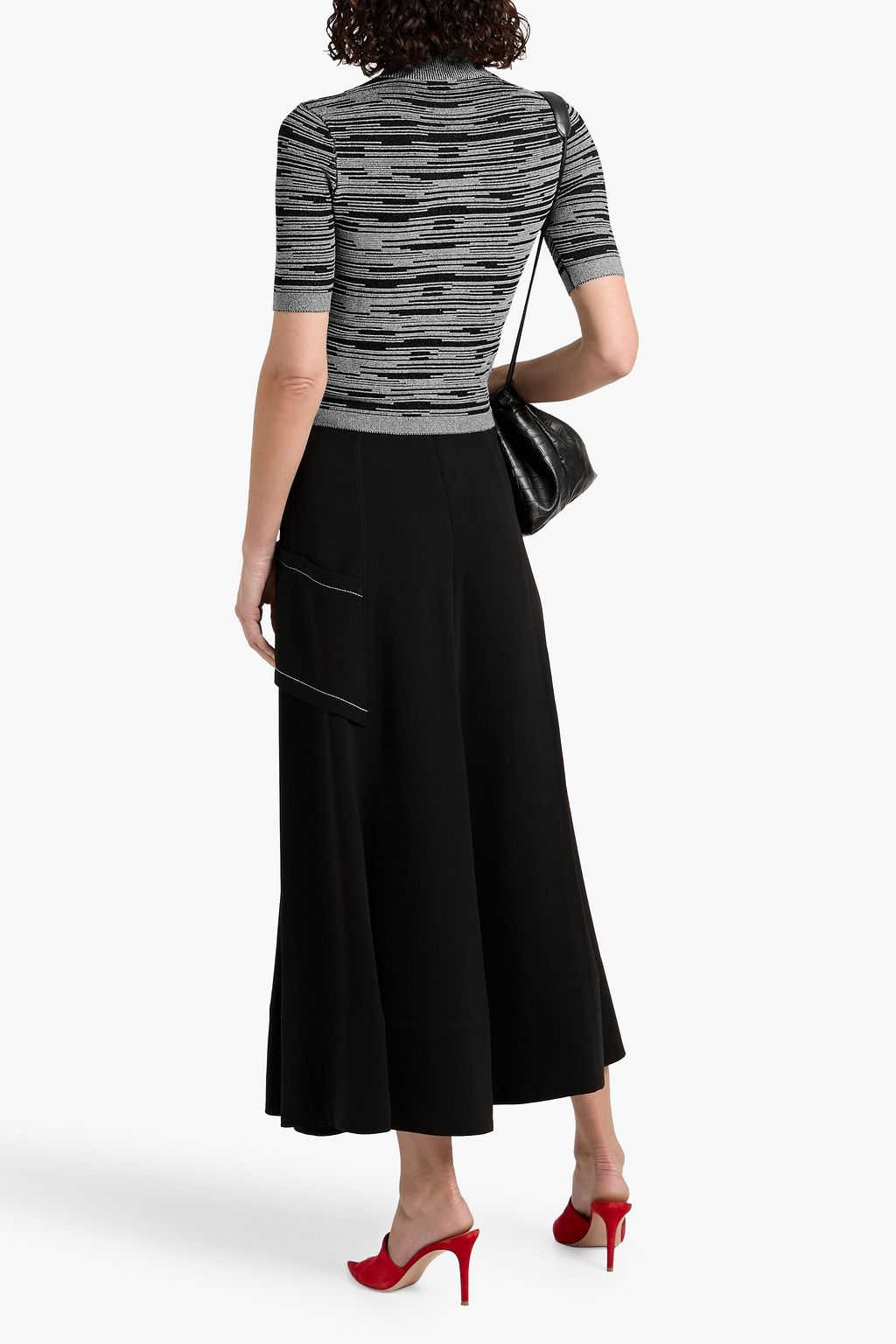 AUTUMN CASHMERE Jacquard-knit turtleneck top