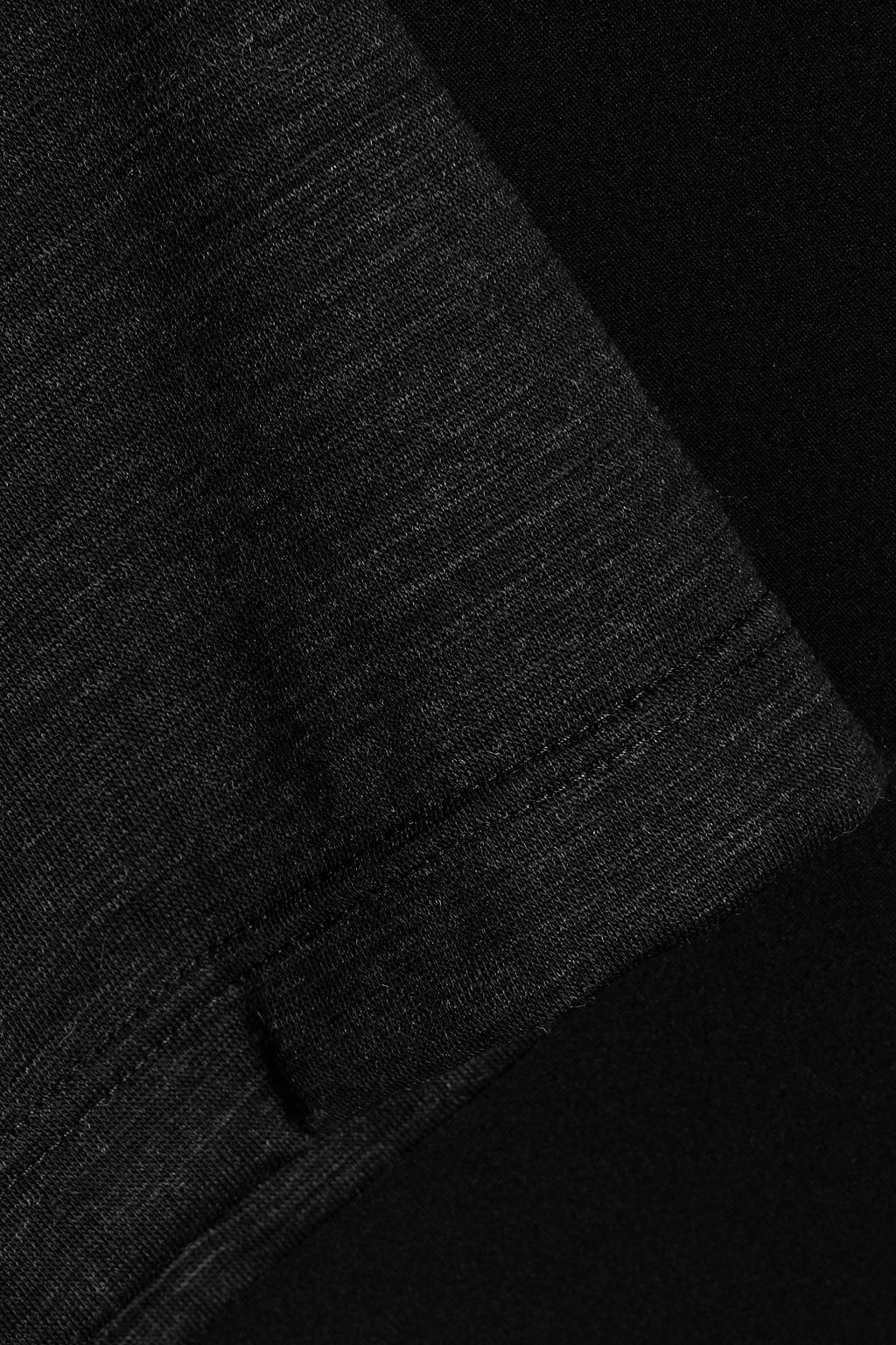 THEORY Jersey-paneled silk T-shirt