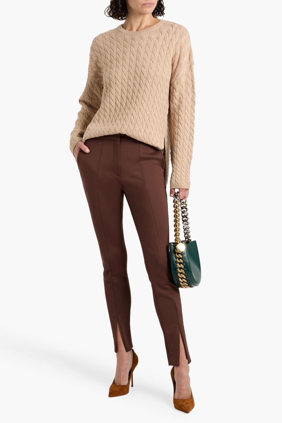 Theory Cable-knit Merino Wool-blend Sweater In Neutral