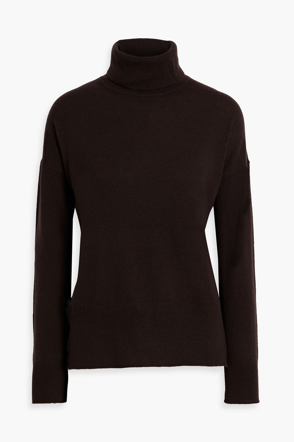 Theory Karenia Turtleneck Cashmere Sweater In Brown