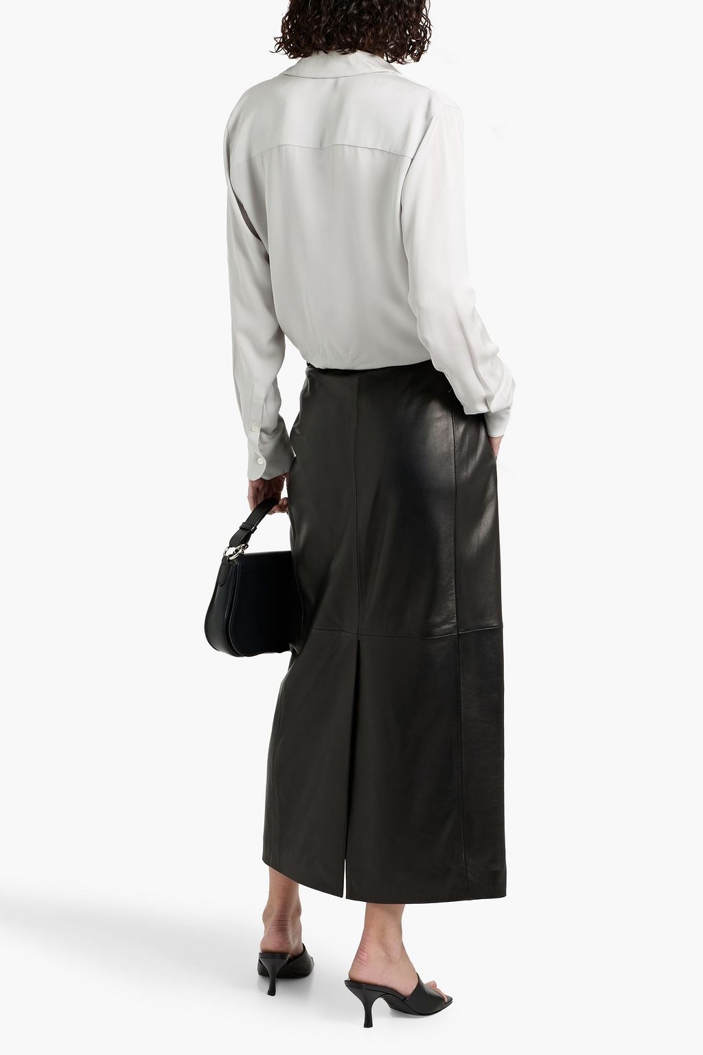 THEORY Wrap-effect silk crepe de chine blouse