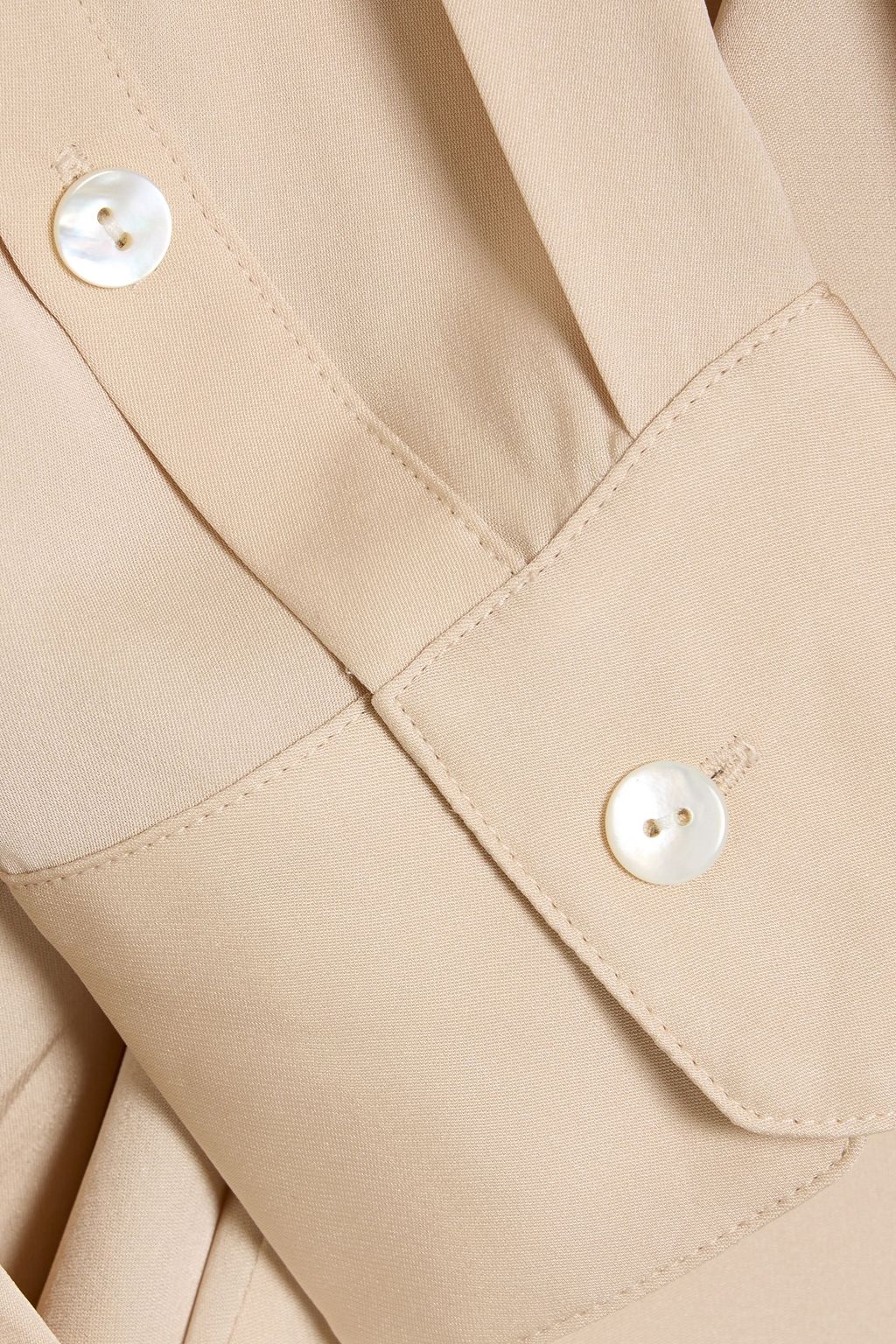 THEORY Wrap-effect silk crepe de chine blouse