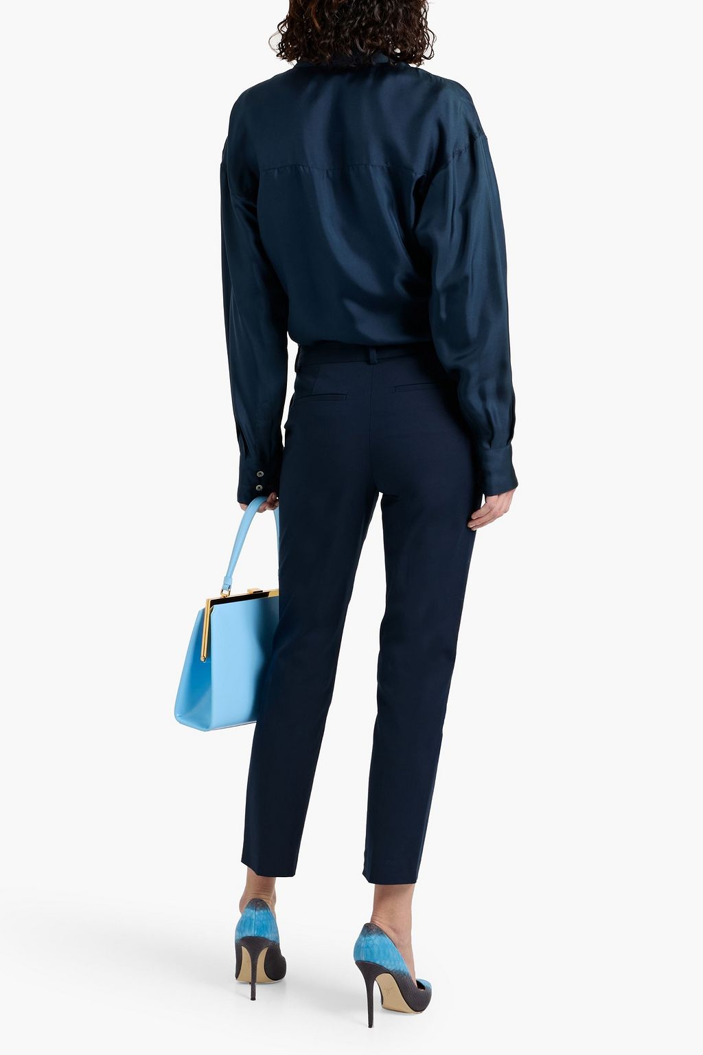 THEORY Cotton-blend twill slim-leg pants