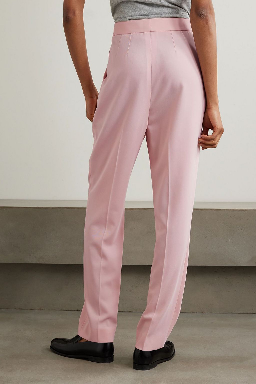 RALPH LAUREN COLLECTION Evanne pleated wool-twill straight-leg pants