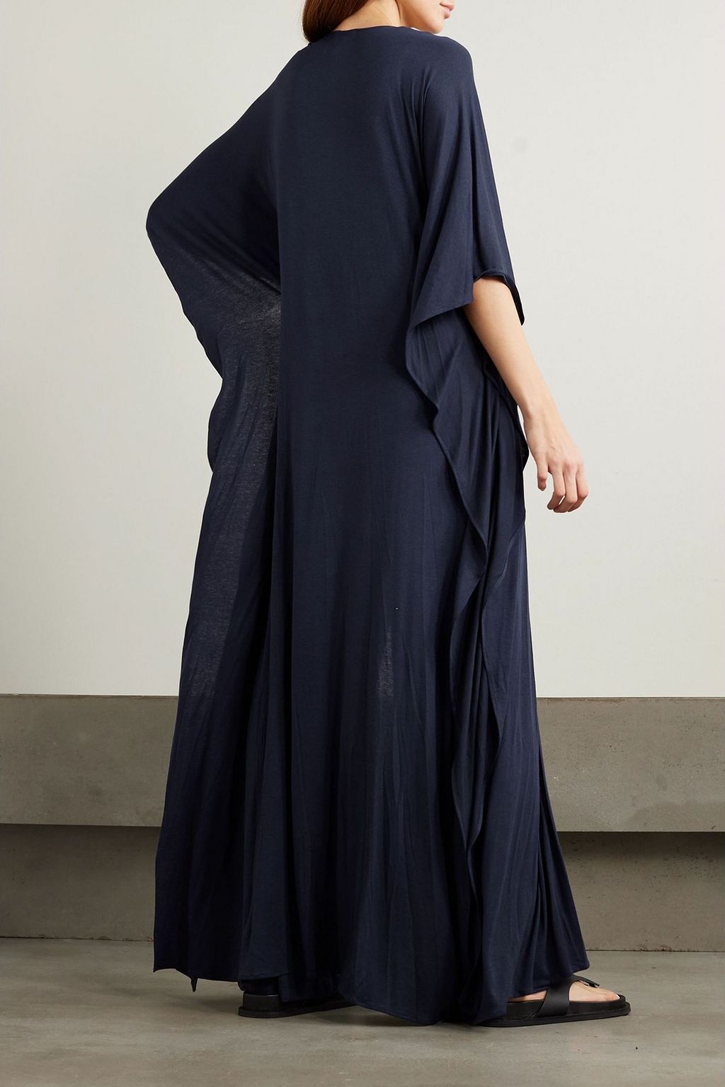 MIGUELINA Norma stretch-jersey cape and wrap-effect jumpsuit set