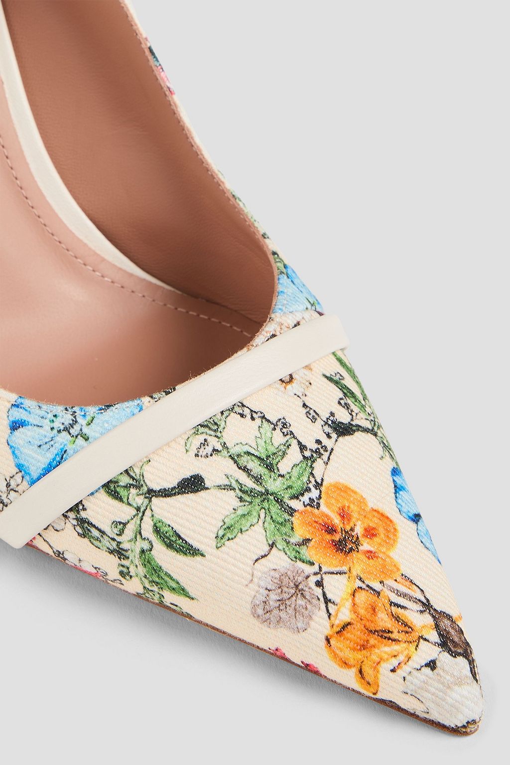 MALONE SOULIERS Rory 80 floral-print canvas pumps