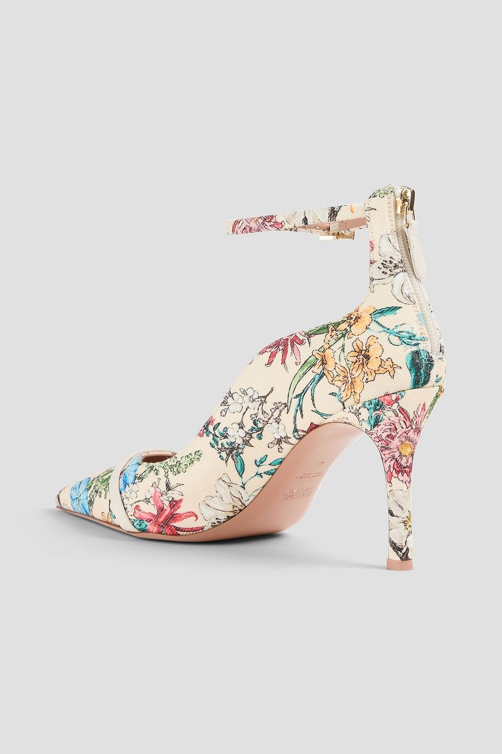 MALONE SOULIERS Rory 80 floral-print canvas pumps