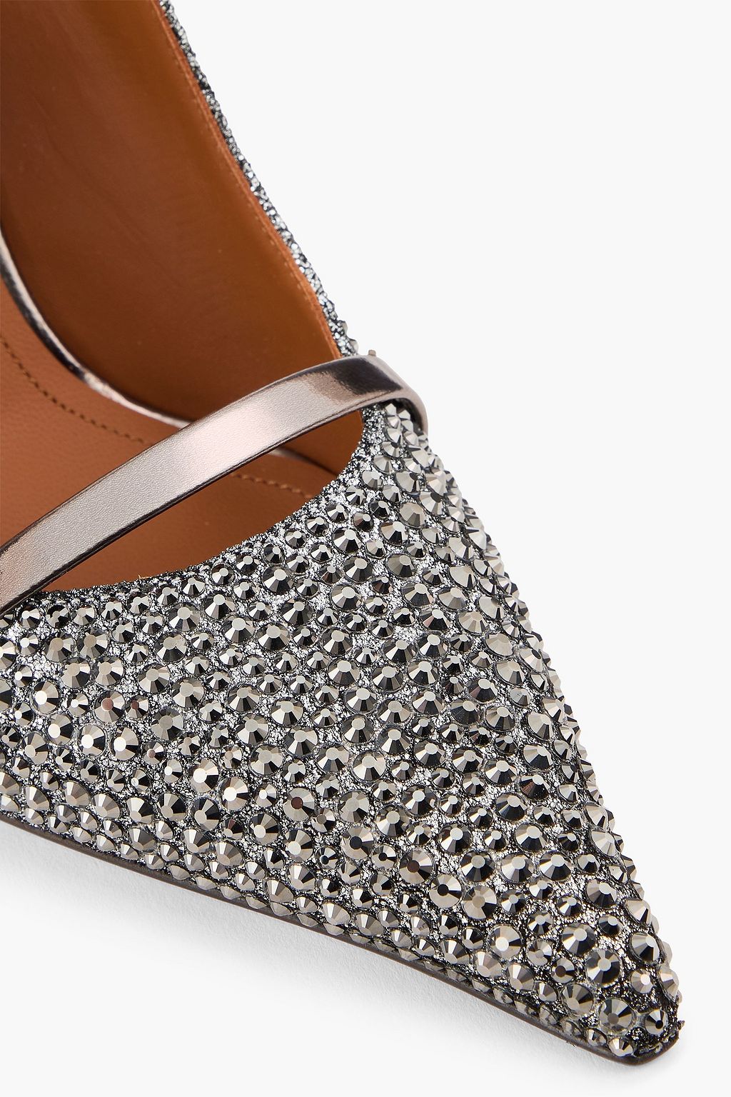 MALONE SOULIERS 마미에 90 크리스털 장식 스웨이드 뮬