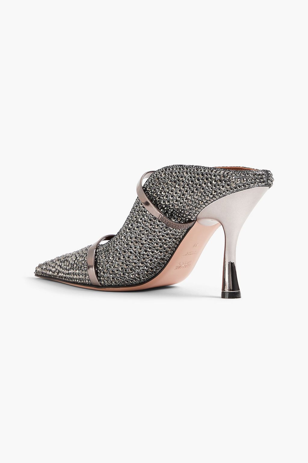 MALONE SOULIERS 마미에 90 크리스털 장식 스웨이드 뮬