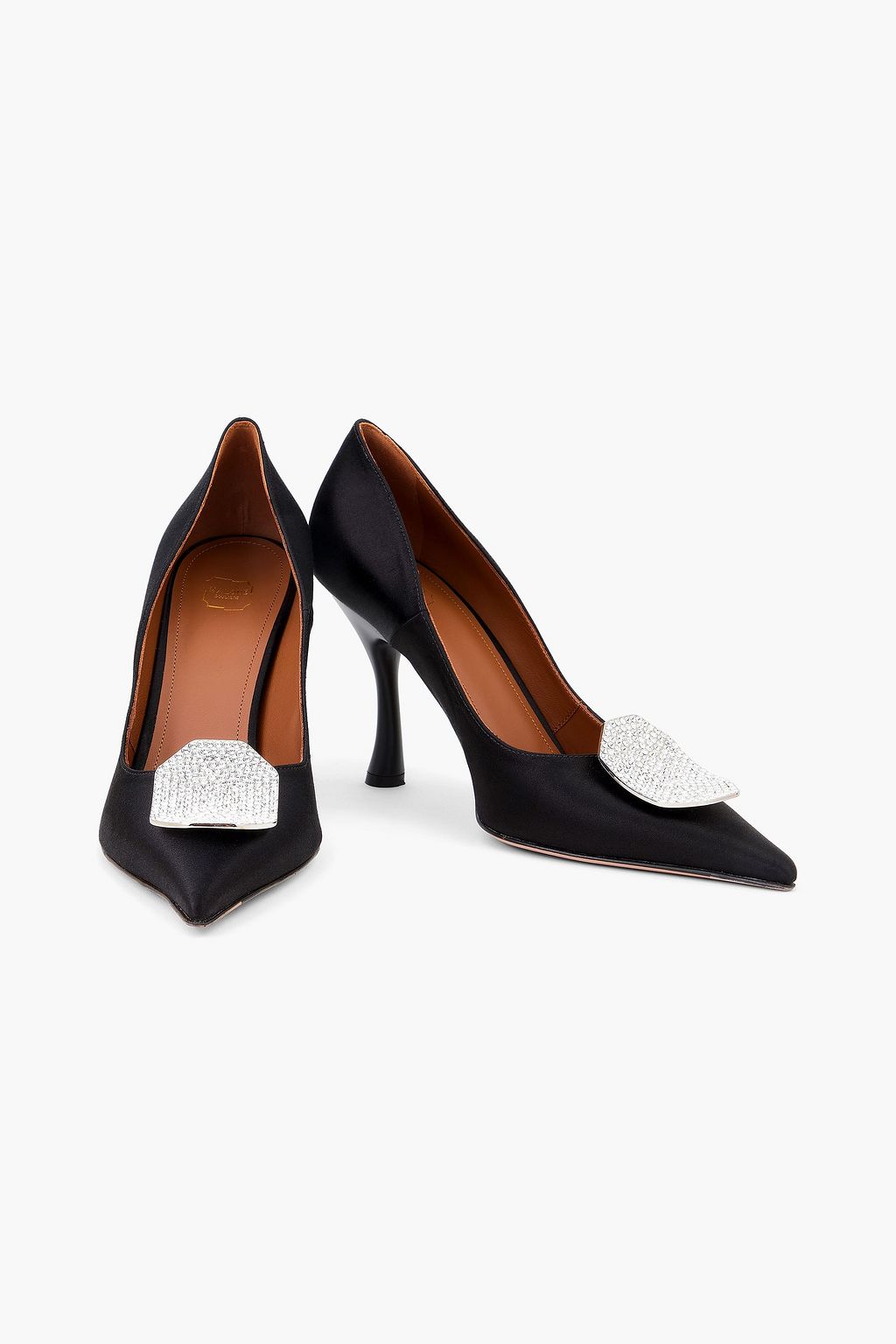 MALONE SOULIERS Vonn 90 embellished satin pumps