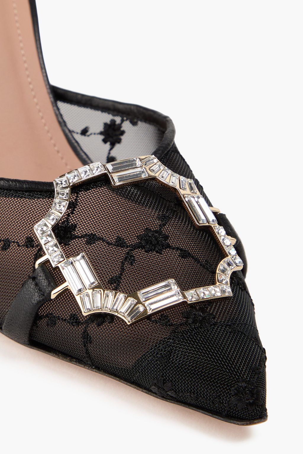 MALONE SOULIERS Missy 70 embellished mesh mules