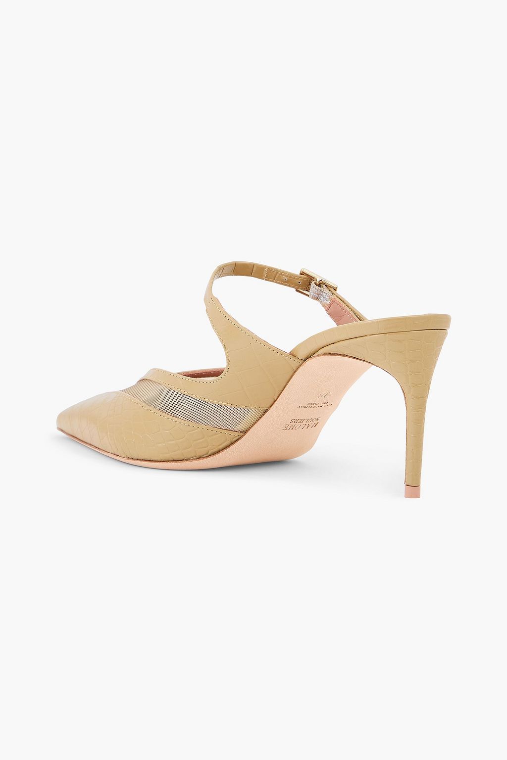 MALONE SOULIERS Cristi 70 croc-effect leather mules