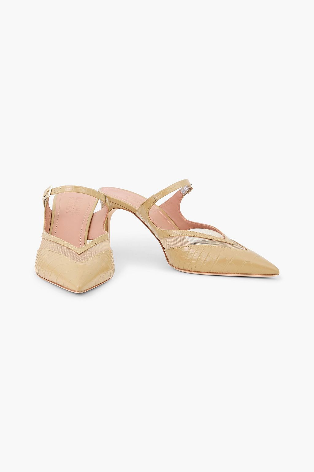 MALONE SOULIERS Cristi 70 croc-effect leather mules