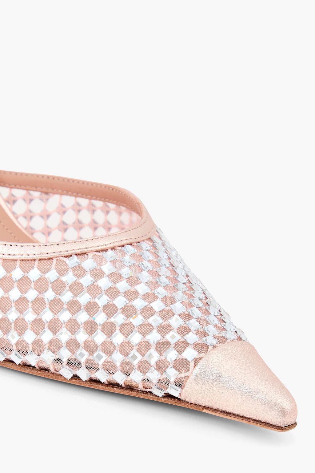 MALONE SOULIERS Vegas 90 crystal-embellished mesh mules
