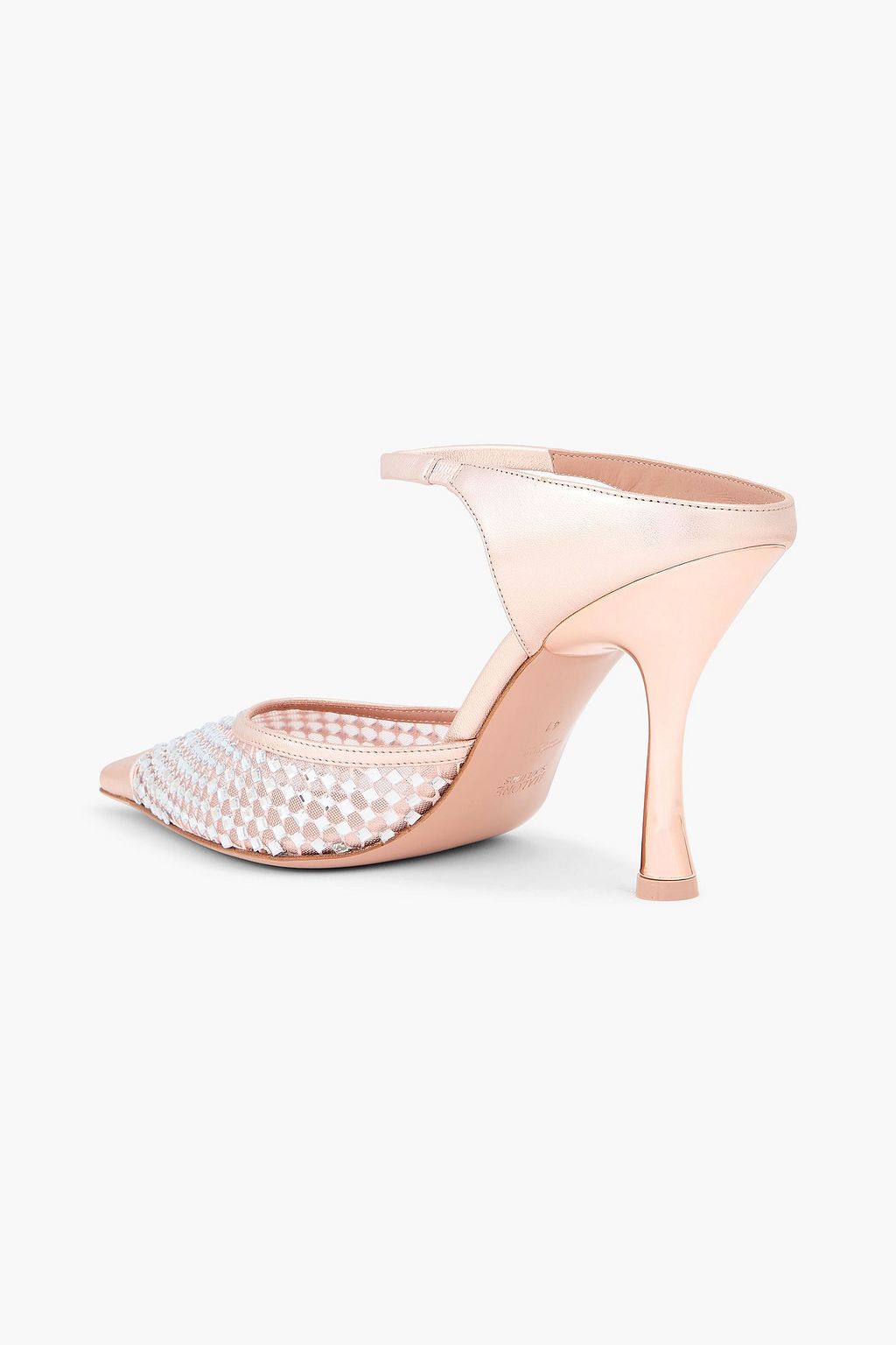 MALONE SOULIERS Vegas 90 crystal-embellished mesh mules