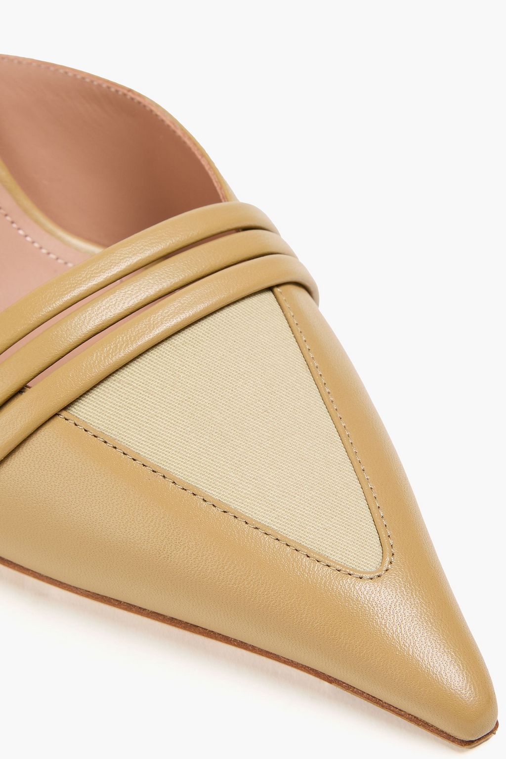 MALONE SOULIERS Taron 70 leather and gabardine mules