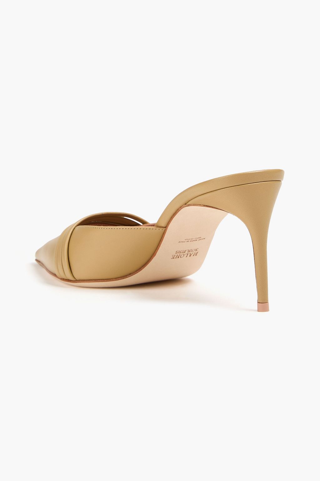 MALONE SOULIERS Taron 70 leather and gabardine mules