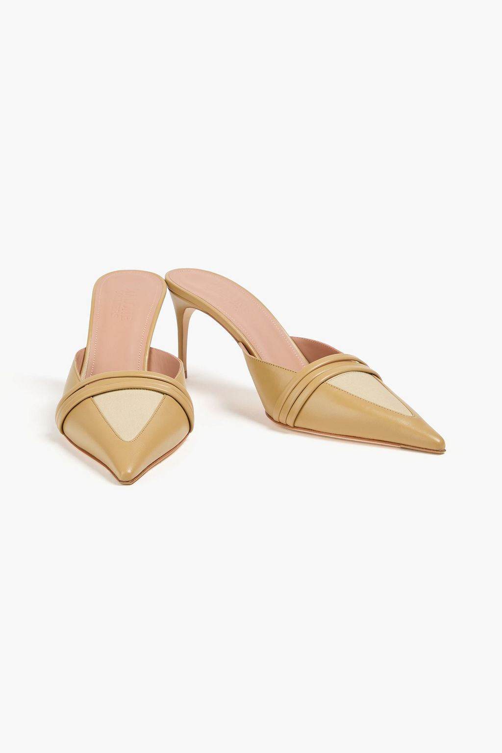 MALONE SOULIERS Taron 70 leather and gabardine mules