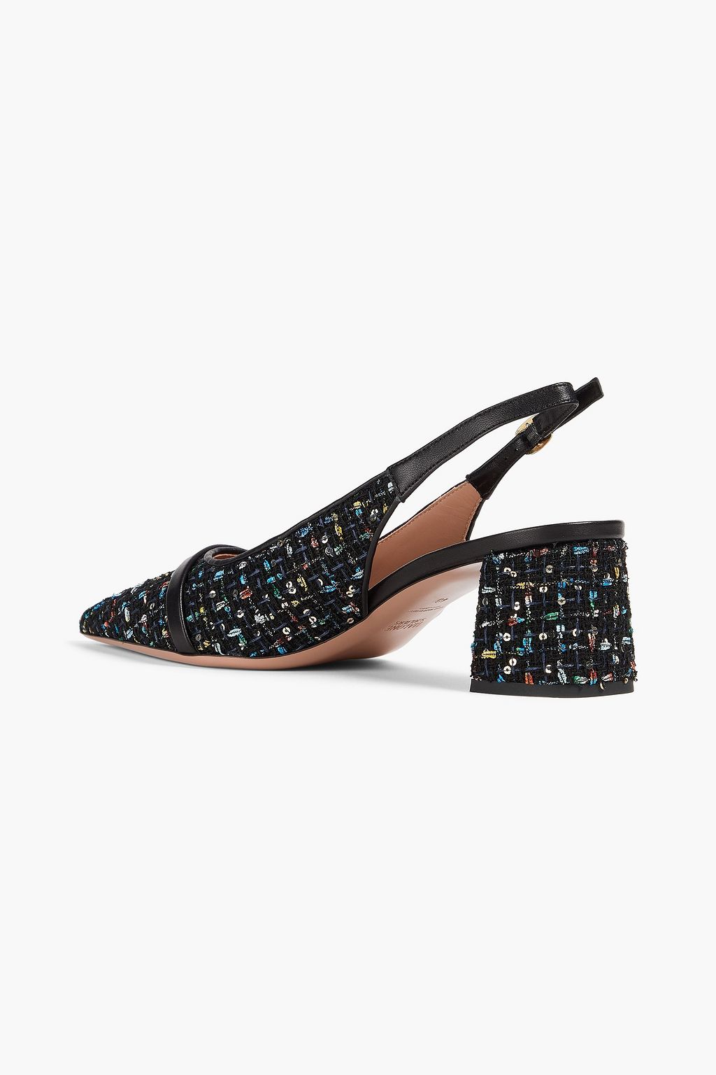 MALONE SOULIERS Jovi 45 sequin-embellished tweed slingback pumps