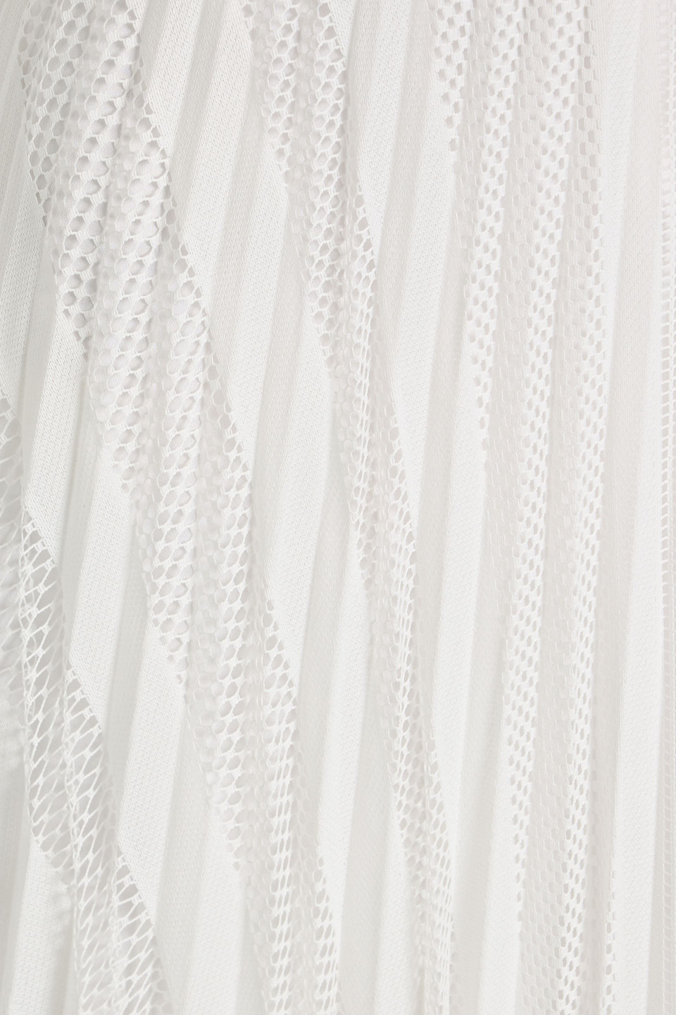 Theory Pleated Lace Midi Skirt In White