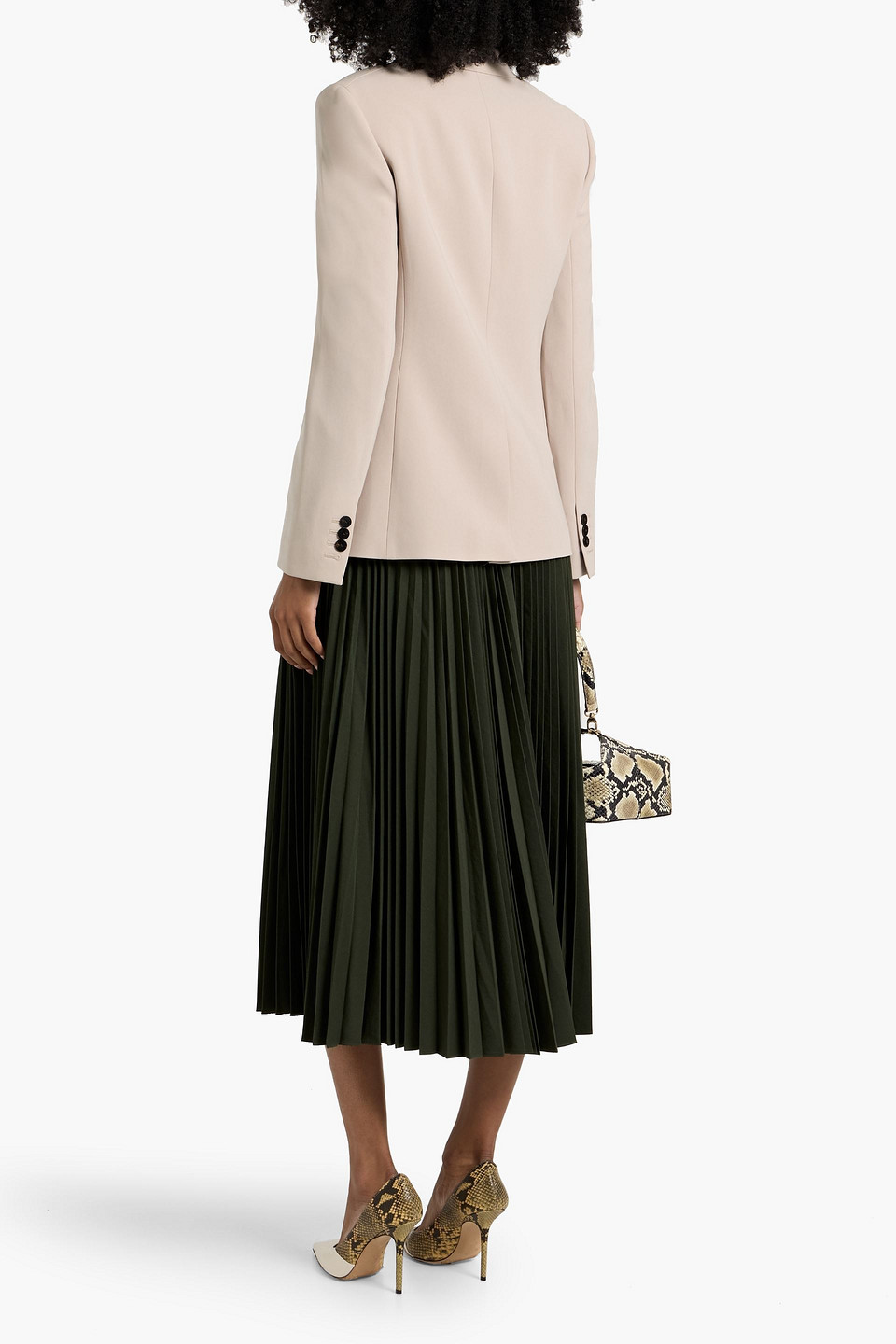Theory Crepe Blazer In Neutral