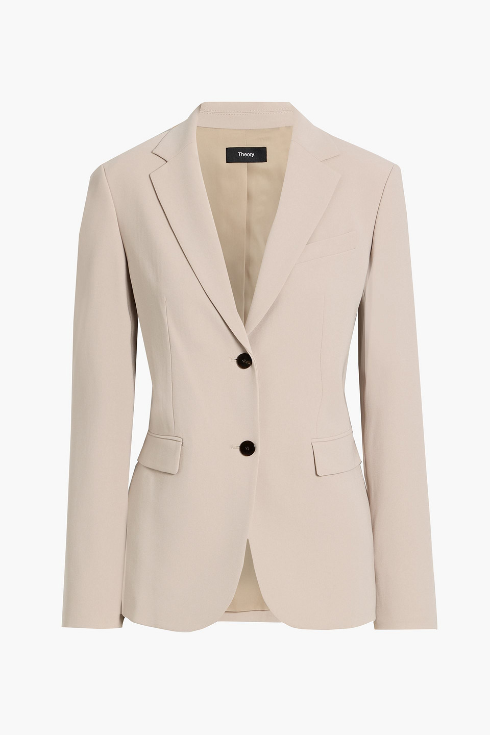 Theory Crepe Blazer In Neutral