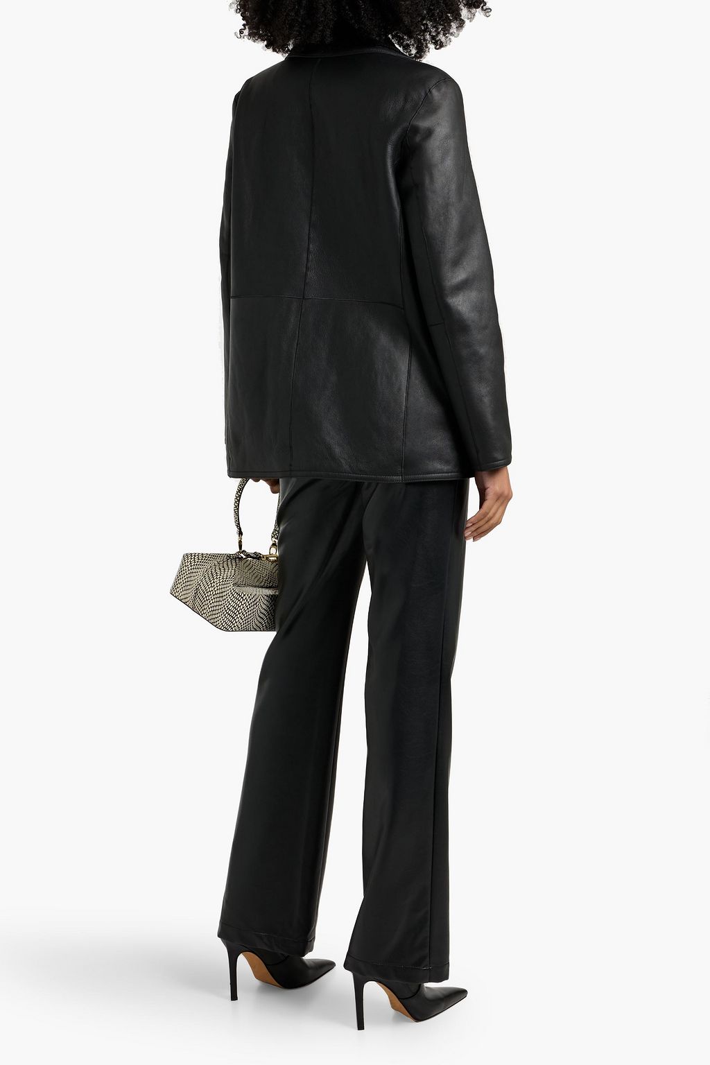 THEORY Reversible double-breasted shearling jacket