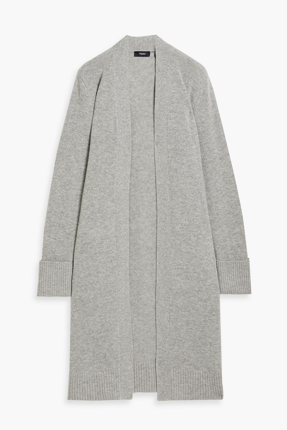Theory Wool And Cashmere-blend Cardigan In Gray