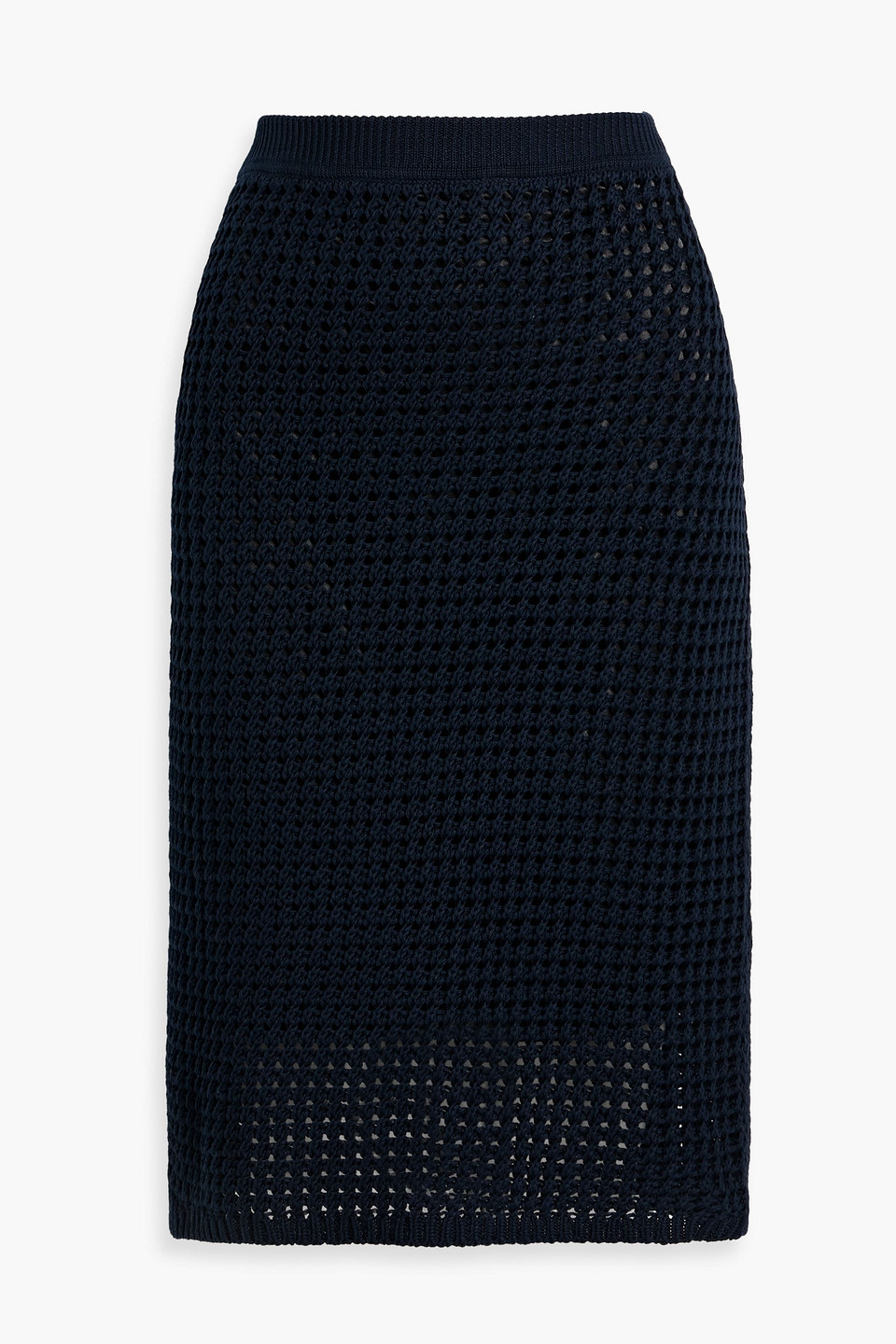 Theory Crocheted Cotton Skirt In Blue