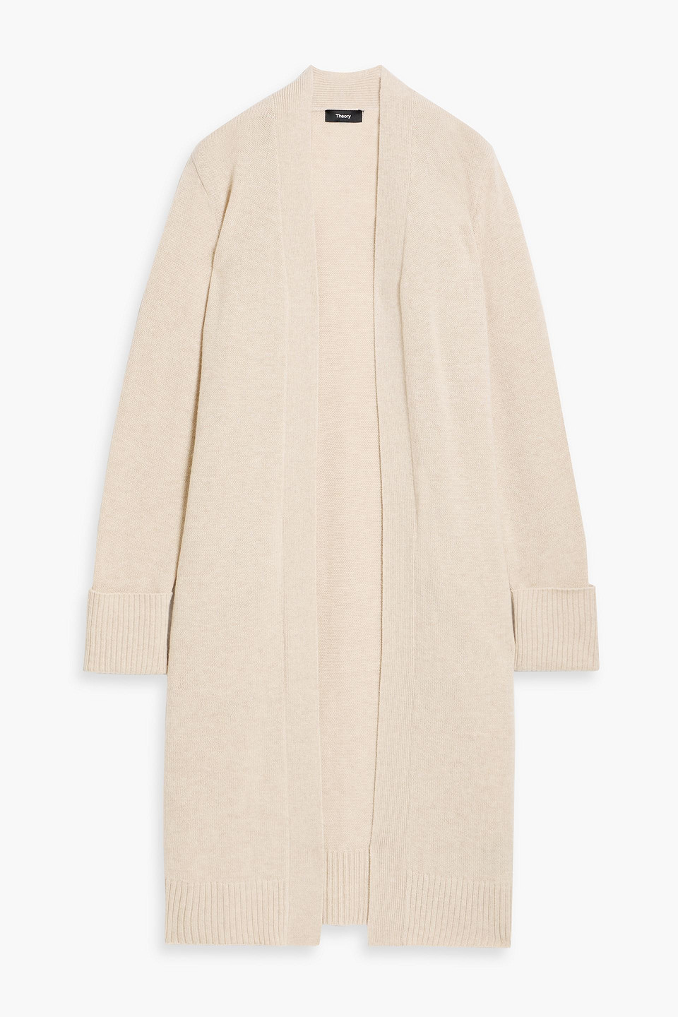 Theory Wool And Cashmere-blend Cardigan In Neutral