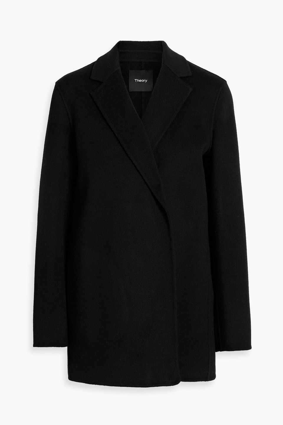 Theory Wool And Cashmere-blend Felt Blazer In Black