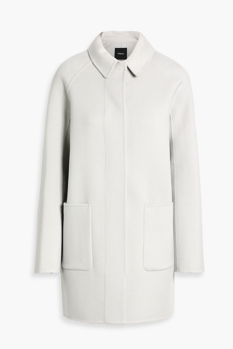 Theory Wool And Cashmere-blend Felt Coat In White