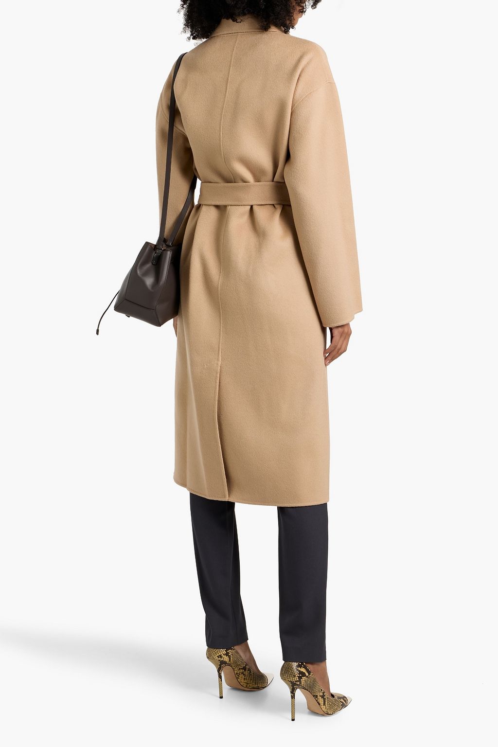 THEORY Belted wool and cashmere-blend felt coat