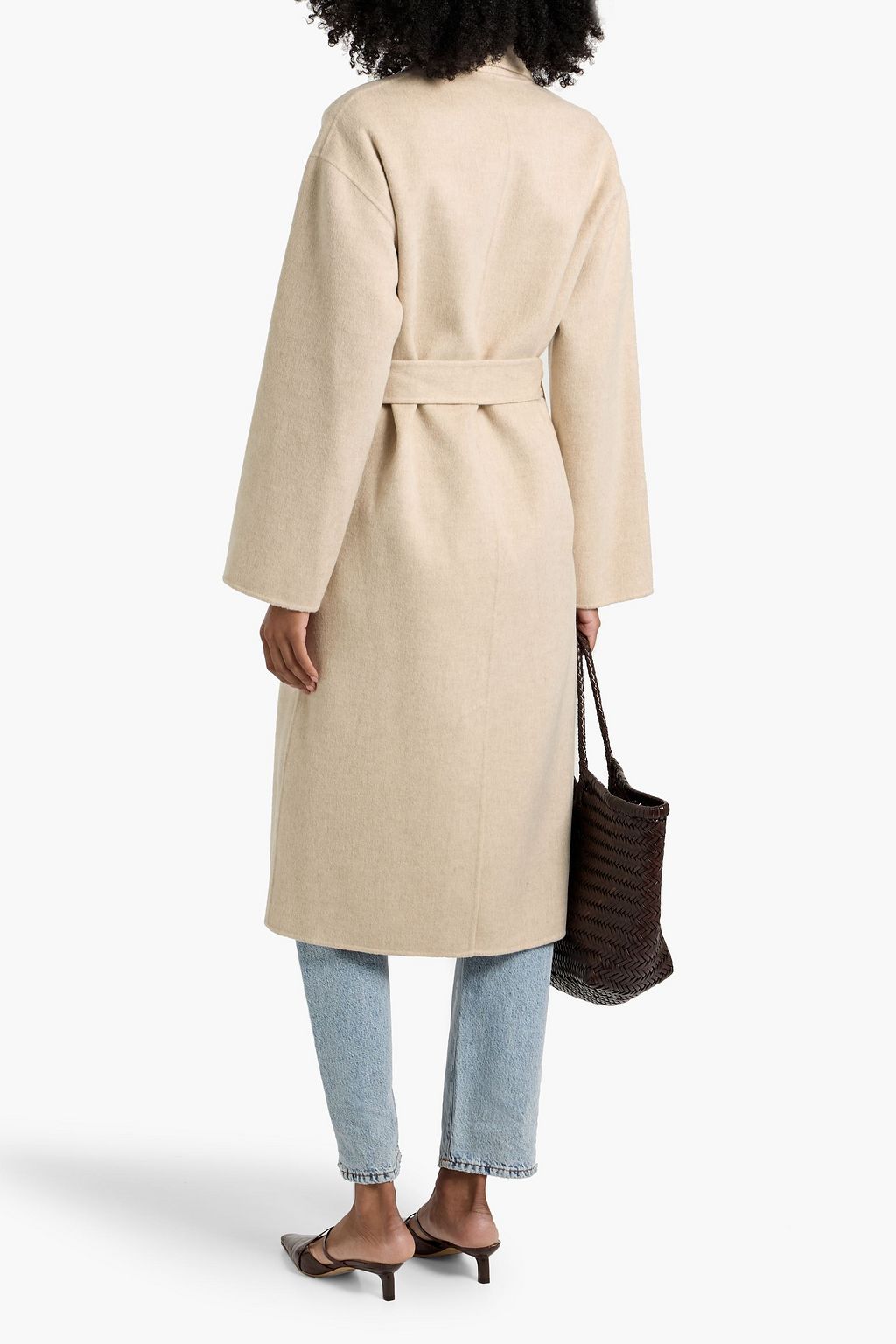 THEORY Belted wool and cashmere-blend felt coat