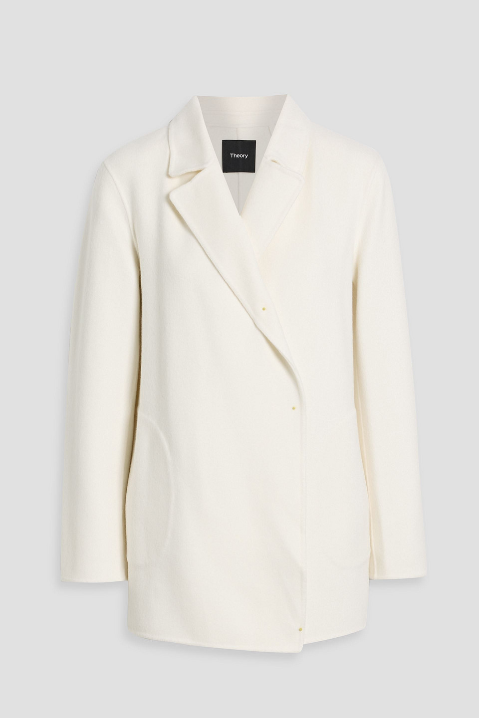 Theory Wool And Cashmere-blend Felt Blazer In White