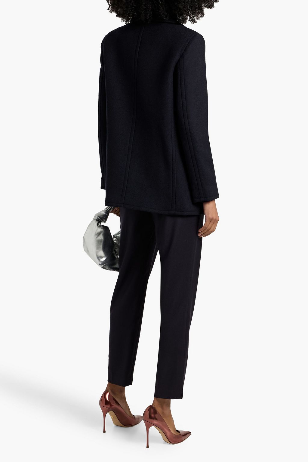 THEORY Melton double-breasted wool-blend felt blazer