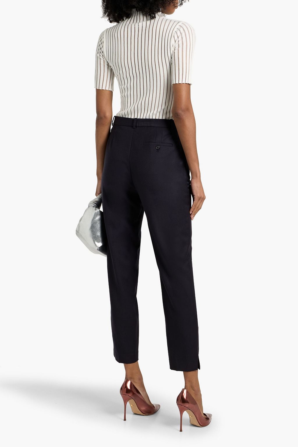 THEORY Wool-twill tapered pants