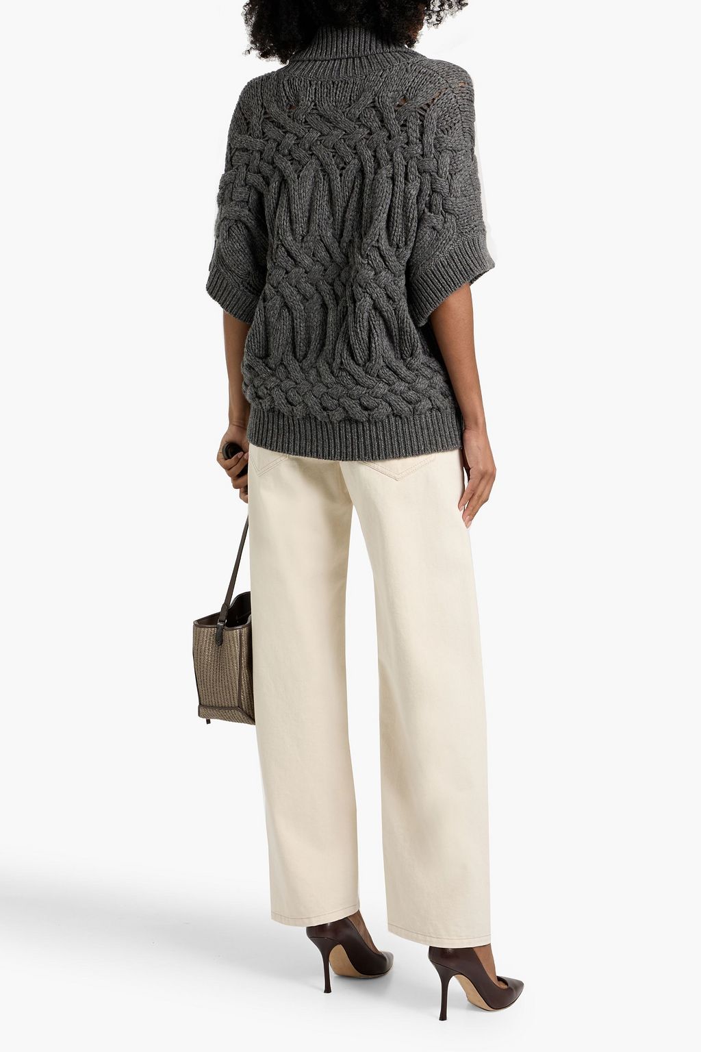 BRUNELLO CUCINELLI Cable-knit cashmere cardigan