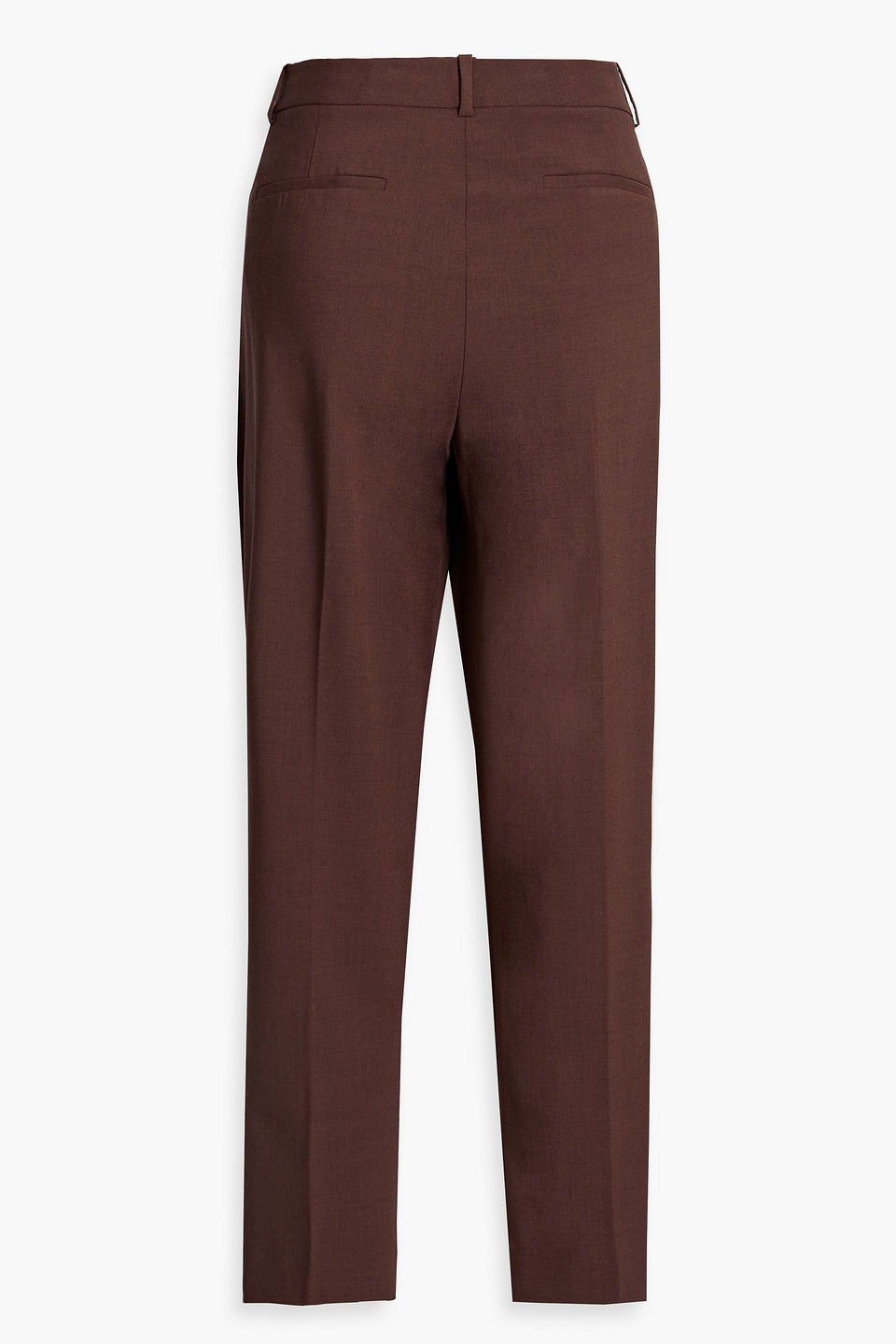 Theory Wool-blend Tapered Pants In Brown