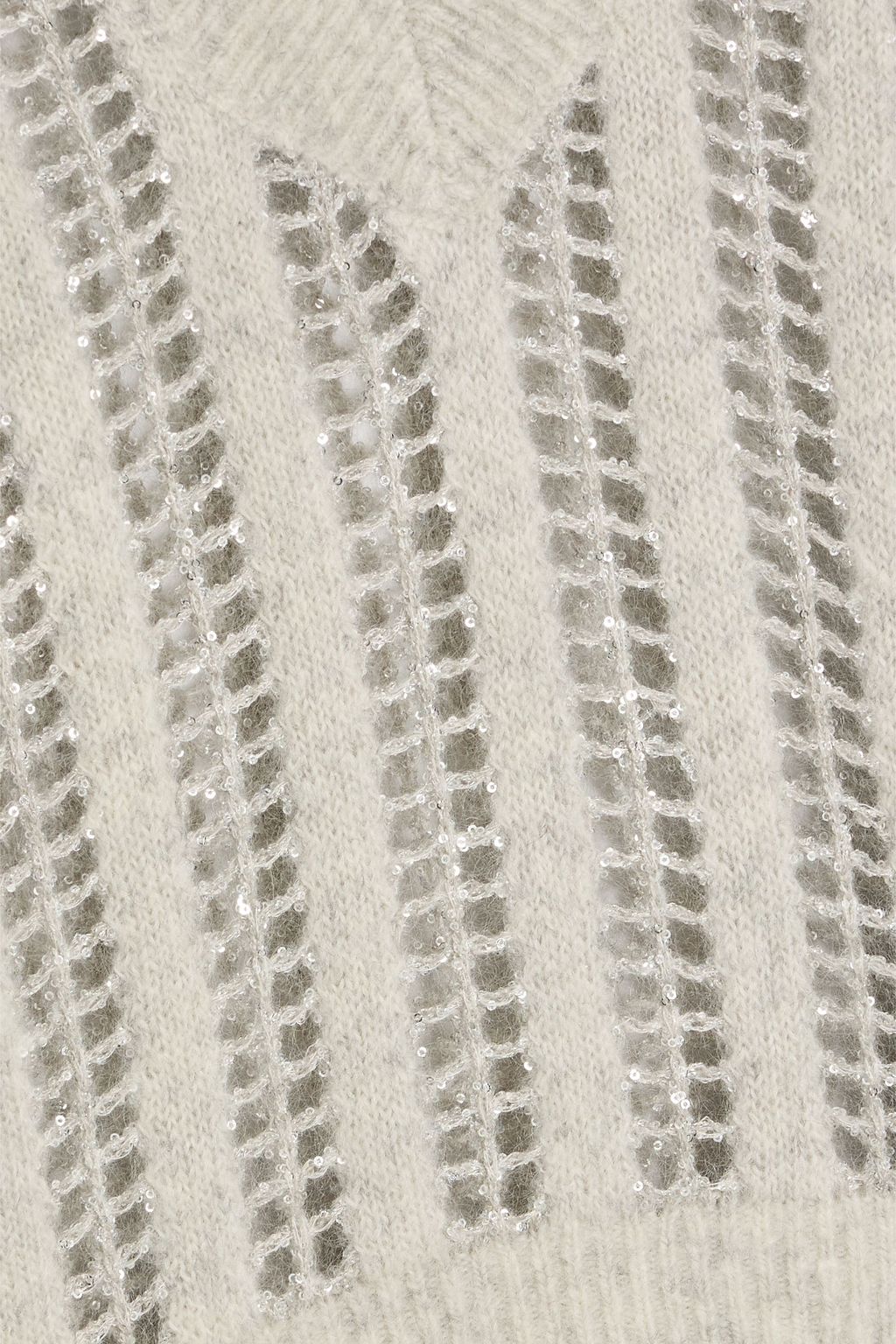 BRUNELLO CUCINELLI Sequin-embellished wool and mohair-blend sweater